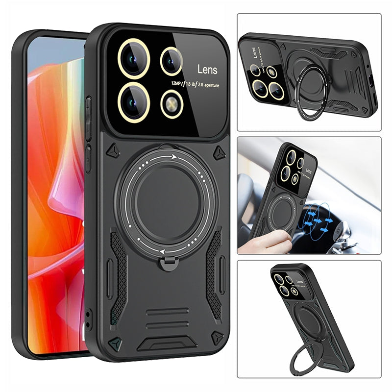 For Xiaomi Redmi Note 13 Pro 5G / Poco X6 5G Magnetic Case PC+TPU Phone Cover with Kickstand For Xiaomi Redmi Note 13 Pro 5G / Poco X6 5G Magnetic Case PC+TPU Phone Cover with Kickstand